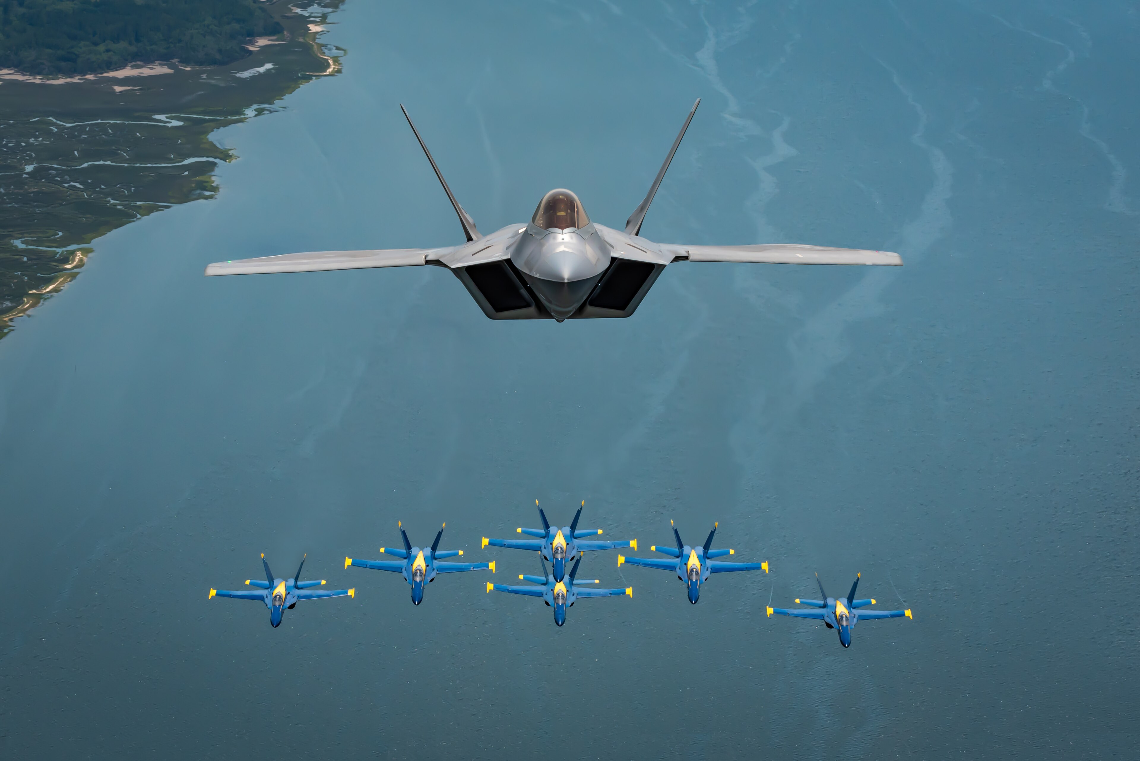 Aircraft formation over Beaufort